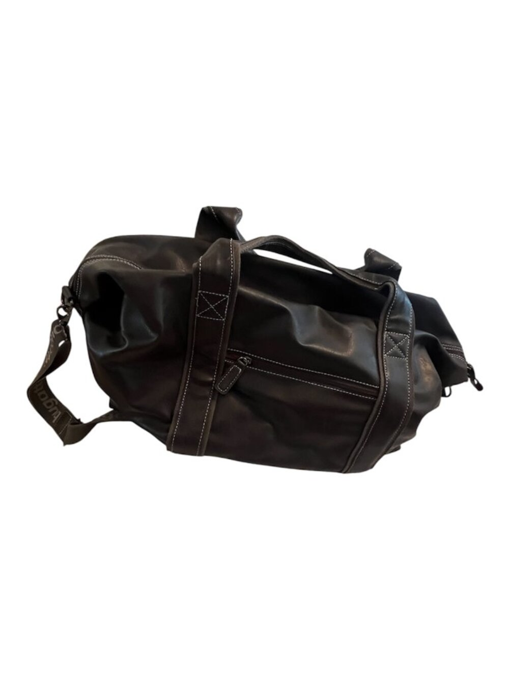 BUGATTI Weekender Duffle Bag Brown Synthetic Leather Vegan